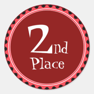 Stickers Red Second Place de l'enseignant