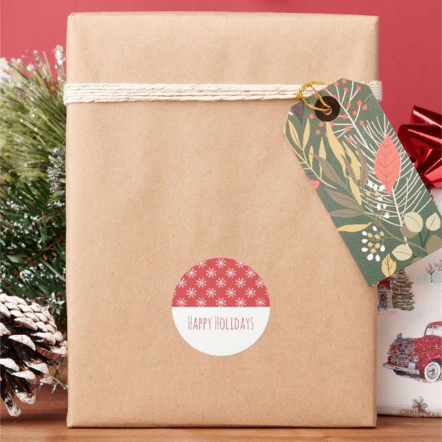 Stickers Red Simple Snowflake Holiday (vacances)