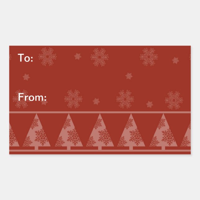 Stickers Red Snowflake et Christmas Tree (Devant)