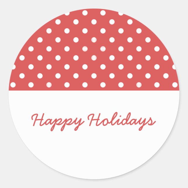 Stickers Red Sweet Polka Dot Holiday (Devant)