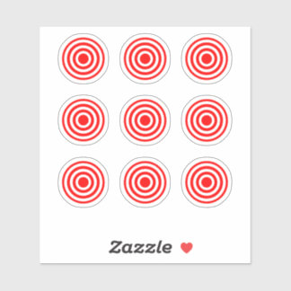 Stickers Red/White Round Target - Machine à Pinbal