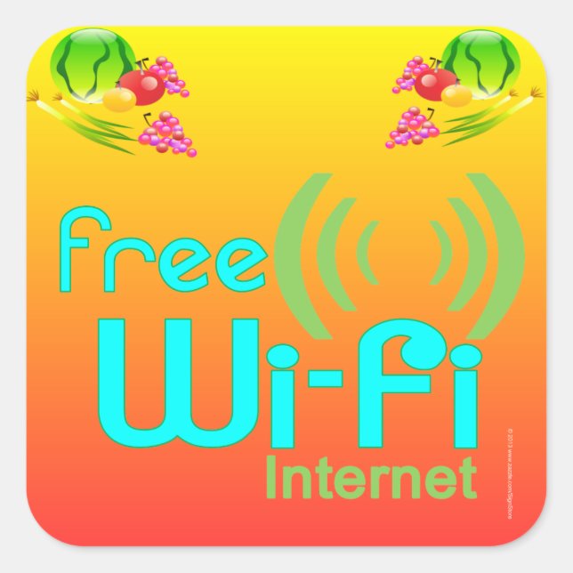 Stickers "Restaurants" Wi-Fi gratuit (Devant)