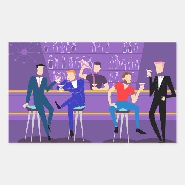 Stickers Retro Gay Bar (Devant)