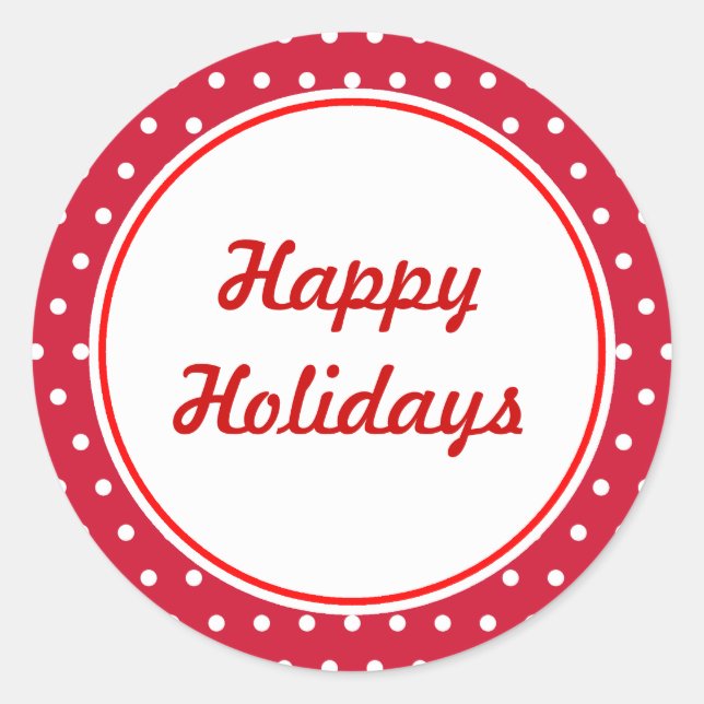 Stickers Retro Happy Holidays (Devant)