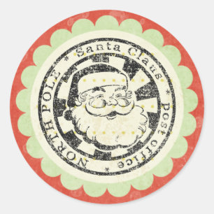 stickers rétro père Noël de noël