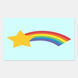 Stickers Retro Pop Rainbow Shooting Star des année