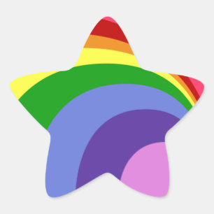 Stickers Retro Rainbow Star