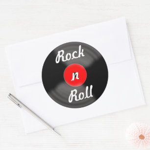 Stickers Retro Rock and Roll Vinyl