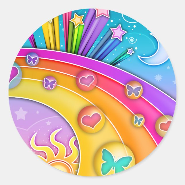 Stickers - Retro Sixties Pop Art Sky (Devant)