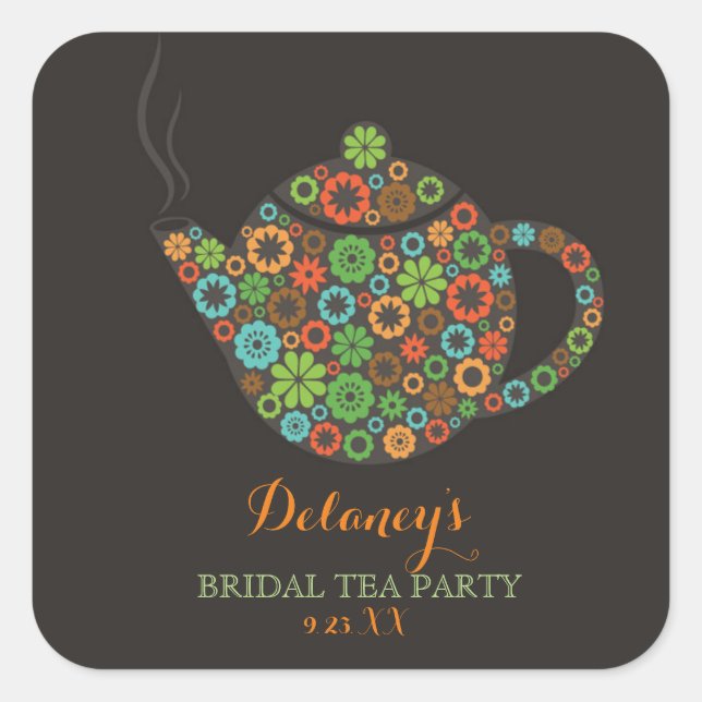 Stickers Retro Vintage Tea Party (Devant)