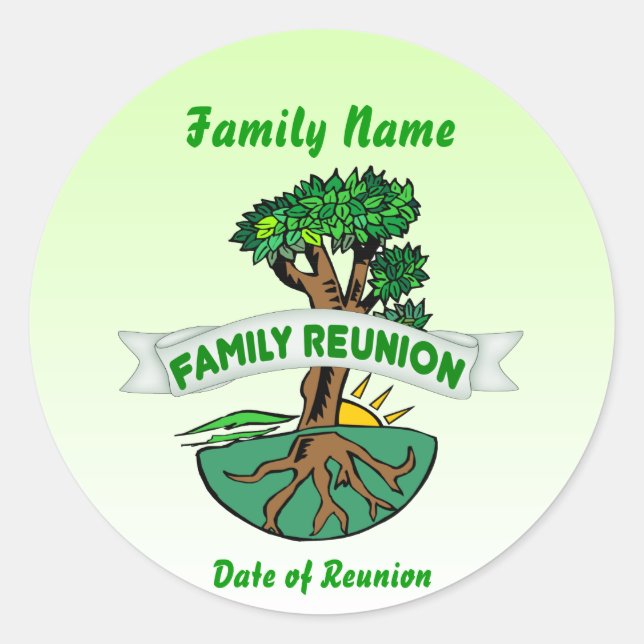 Stickers Retrouvailles Familiales Personnalisables (Devant)