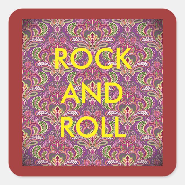 Stickers Rock and Roll Paisley (Devant)