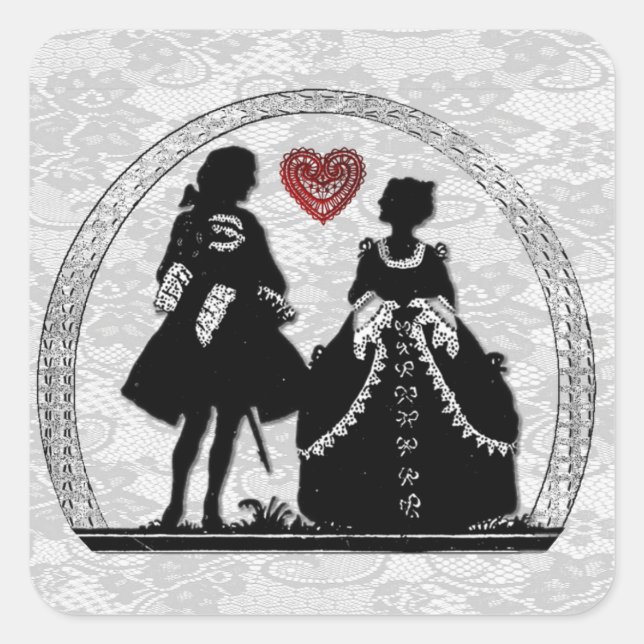 Stickers Romance Silhouette Romantique (Devant)