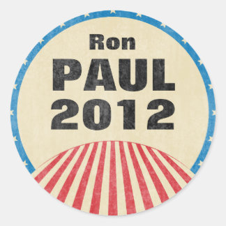 Stickers Ron Paul 2012 Round