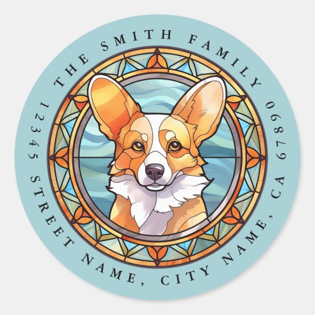 Stickers Rond Corgi (Devant)