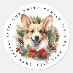 Stickers Rond Corgi