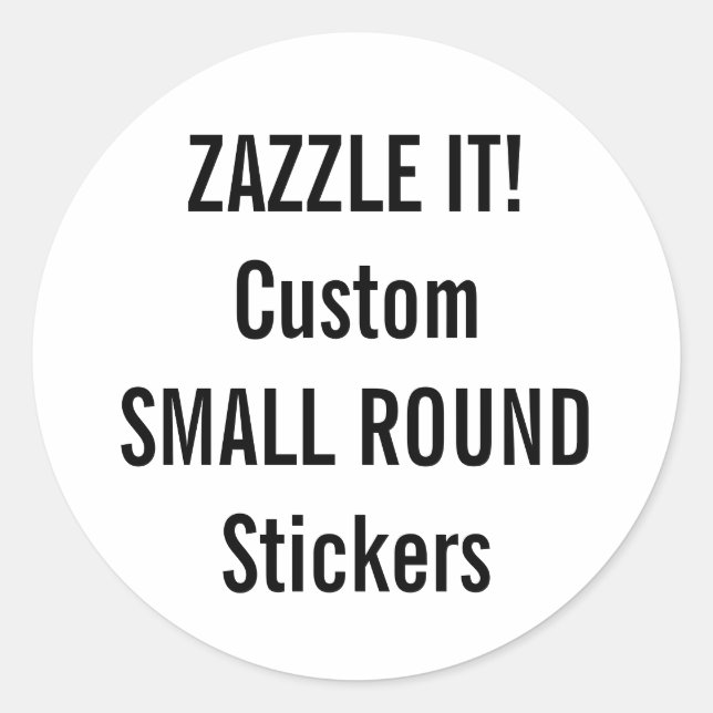 Stickers ROND de Noël personnalisés Modèle blanc (Devant)