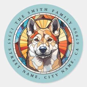 Stickers ronds Akita