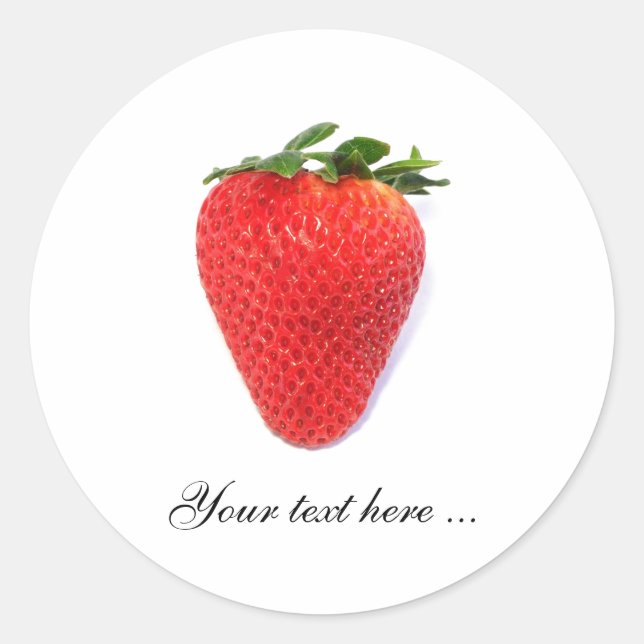 stickers ronds avec fraise (Devant)