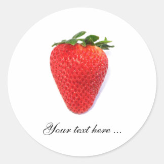 stickers ronds avec fraise