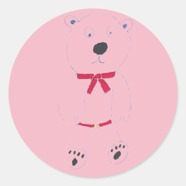 Stickers ronds Barry Bear (Devant)