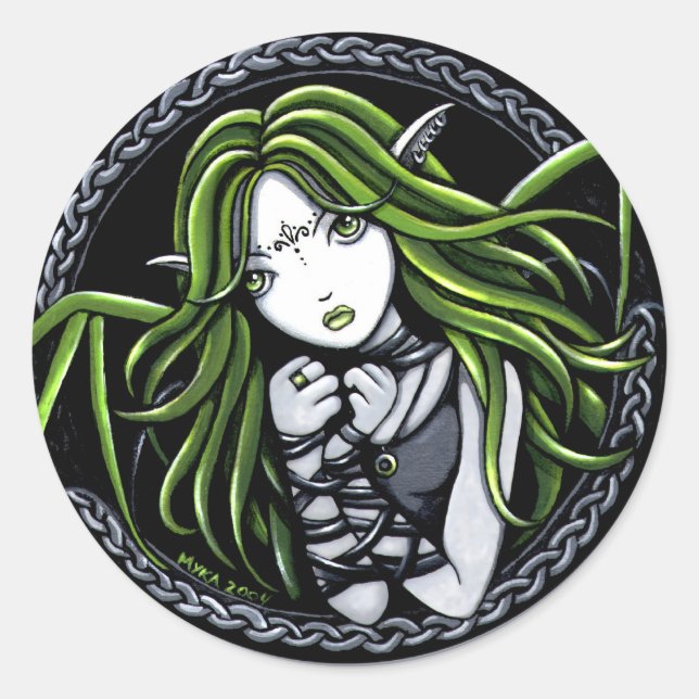 Stickers ronds "Bat Vert" 3" (Devant)