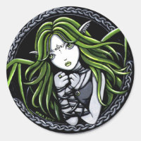 Stickers ronds "Bat Vert" 3"
