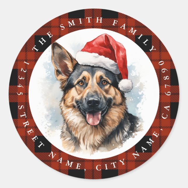 Stickers ronds bergers de Noël (Devant)