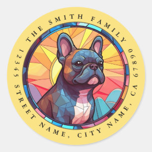 Stickers ronds Bulldog français