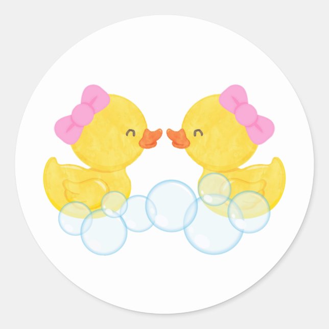 Stickers ronds canard en caoutchouc pour fille jum (Devant)