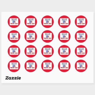 Stickers ronds classiques américains Trump 2024