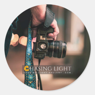 Stickers ronds classiques 'Chasing Light Gallery'