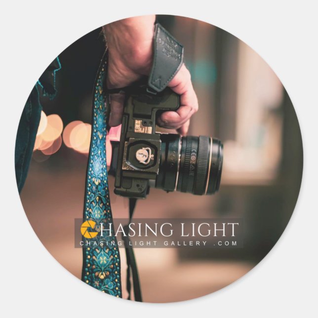 Stickers ronds classiques 'Chasing Light Gallery' (Devant)