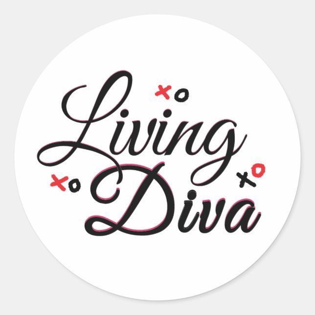 Stickers ronds classiques Diva Living (Devant)