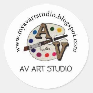 Stickers ronds classiques réalisés par apprentiste