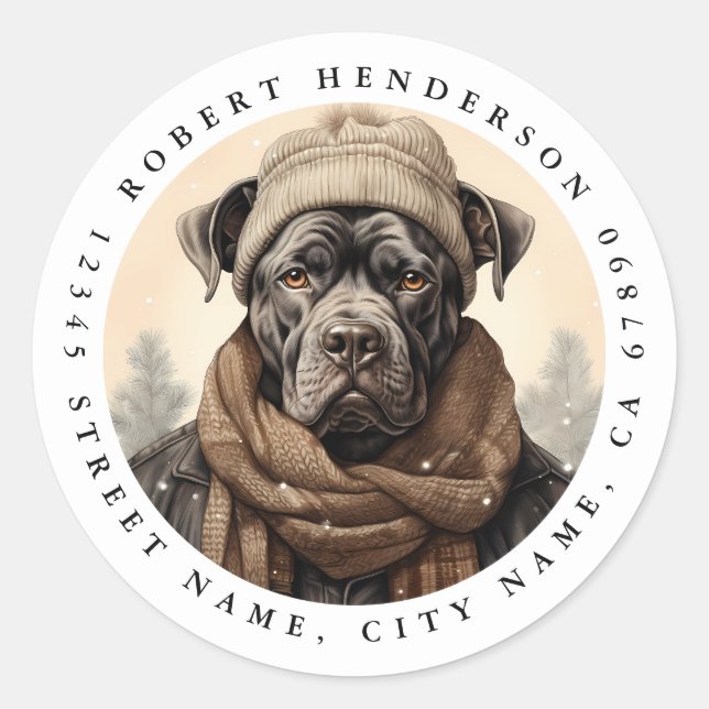 Stickers ronds Corso Cane Cute (Devant)