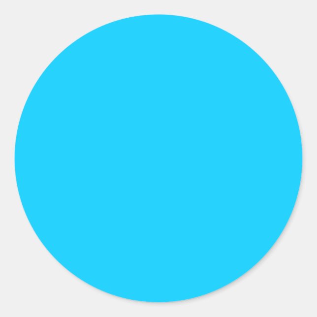 Stickers ronds couleur solide, bleu ciel (Devant)