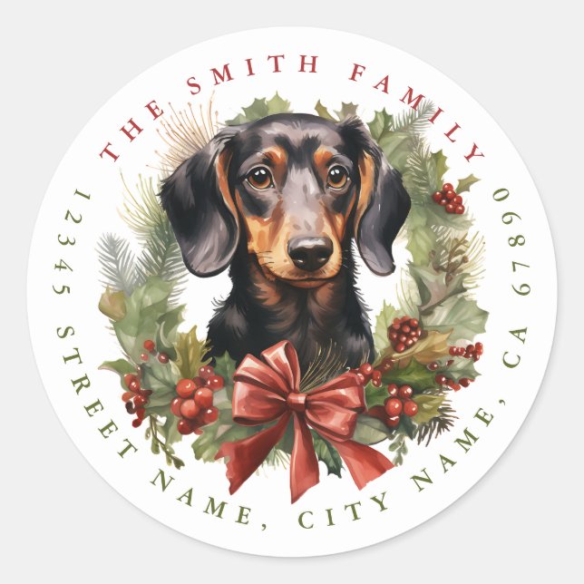 Stickers ronds Dachshund (Devant)
