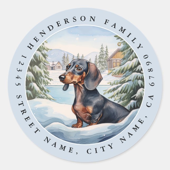 Stickers ronds Dachshund (Devant)