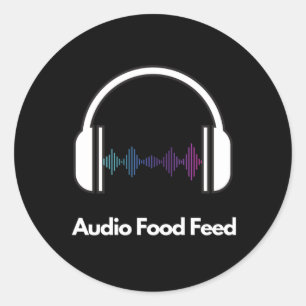 Stickers ronds d'alimentation audio