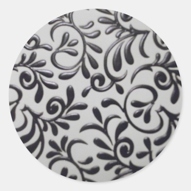 Stickers ronds Damask Swirl (Devant)