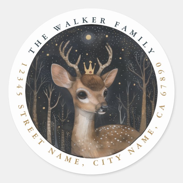 Stickers ronds de cerfs (Devant)