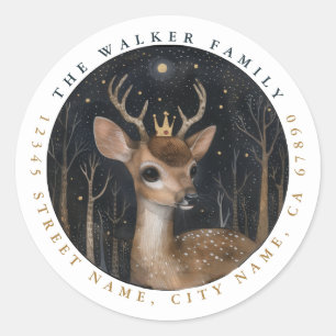 Stickers ronds de cerfs