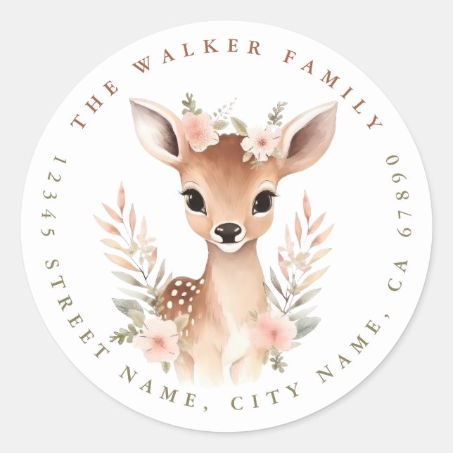 Stickers ronds de cerfs (Devant)