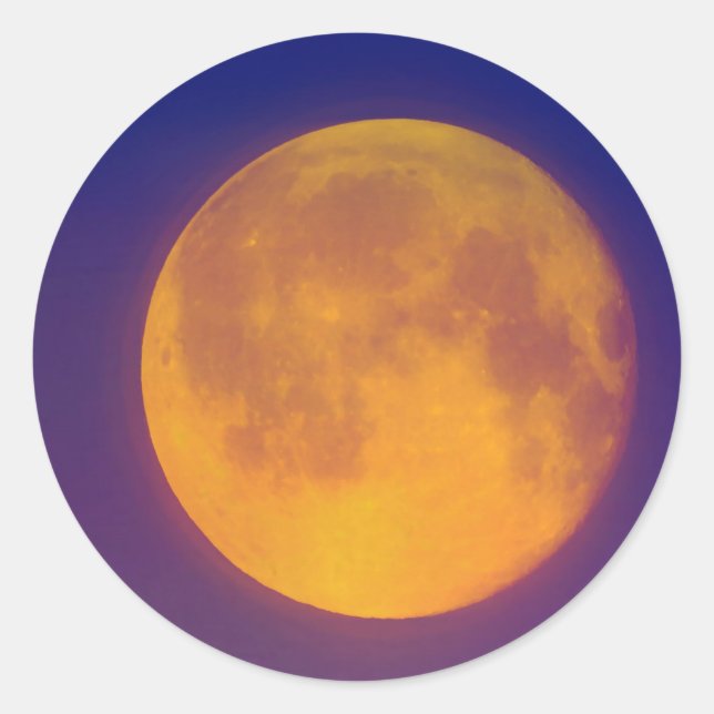 Stickers ronds de la lune d'or (Devant)