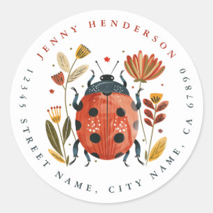 Stickers ronds de Ladybug été mignons