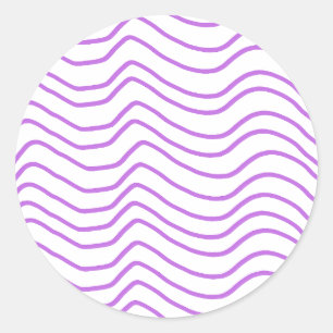 Stickers ronds de ligne violette minimale