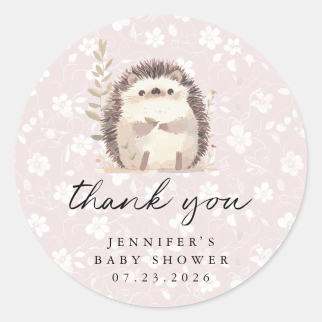 Stickers ronds de Merci personnalisés (Devant)