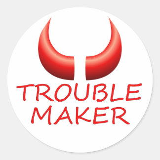 Stickers ronds de Trouble Maker et Devil Horns