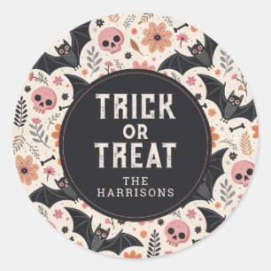Stickers ronds d'Halloween joyeux